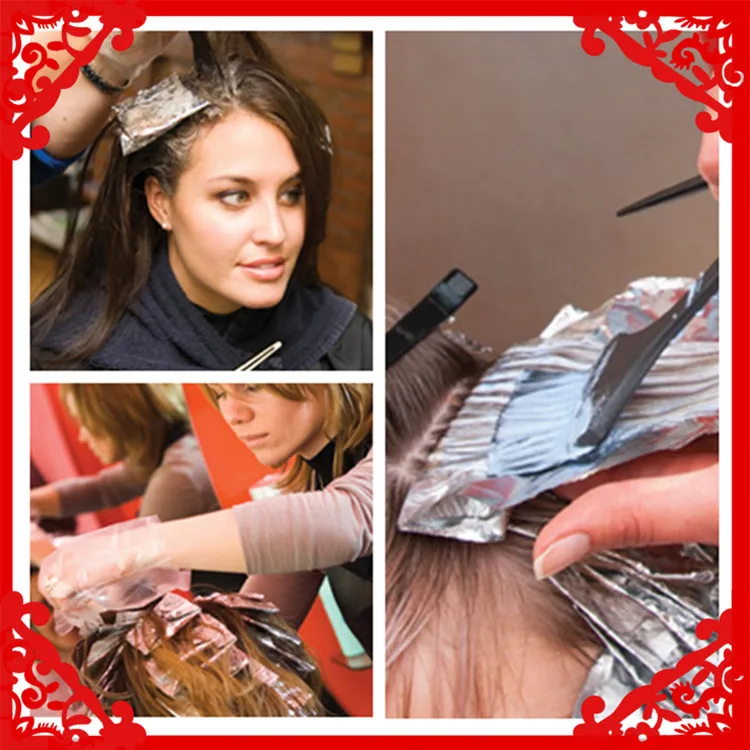 Профессиональная окрашивающая волосы фольга для салонного ухода алюминиевая фольга