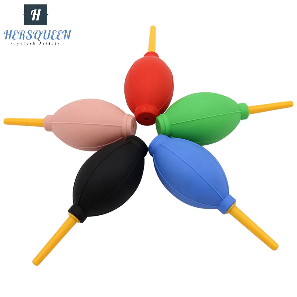 HERSQUEEN mini air blower soft silicone durable pump eyelash extension glue fast drying blowers professional lashing tool vendor