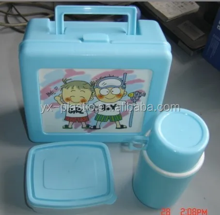 plastic food container with handle container with water bottle and  lunch box