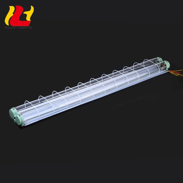 Indoor Ceiling Linear Wall Fitting Glass Cover T8 Twins Double Tube 30W 36W 40W 44W 60W Explosion-proof Led Light With Reflector