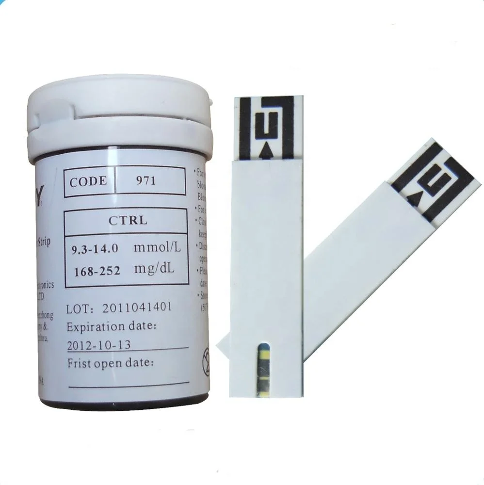 Домашний монитор уровня глюкозы в крови с использованием кодовой полоски для тестирования крови