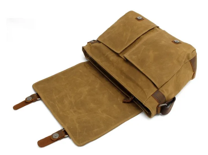 Retro Vintage Style Oil Wax Canvas Video Sling Camera bag