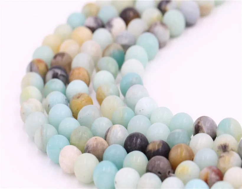 High quality wholesale Amazonite stone jewelry rounded  loose Amazonite beads gemstone