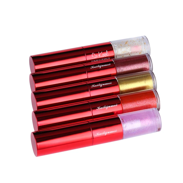 Kailijumei Unique Designed 2 in 1 fashion color change lipstick with lip gloss