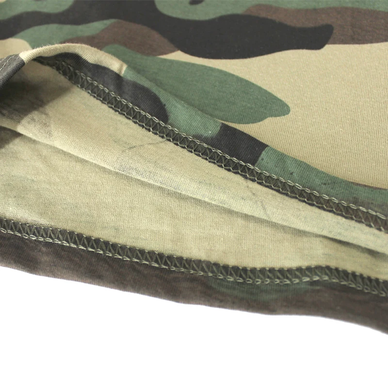 
men woodland army camouflage sublimated t shirt used for military sport 