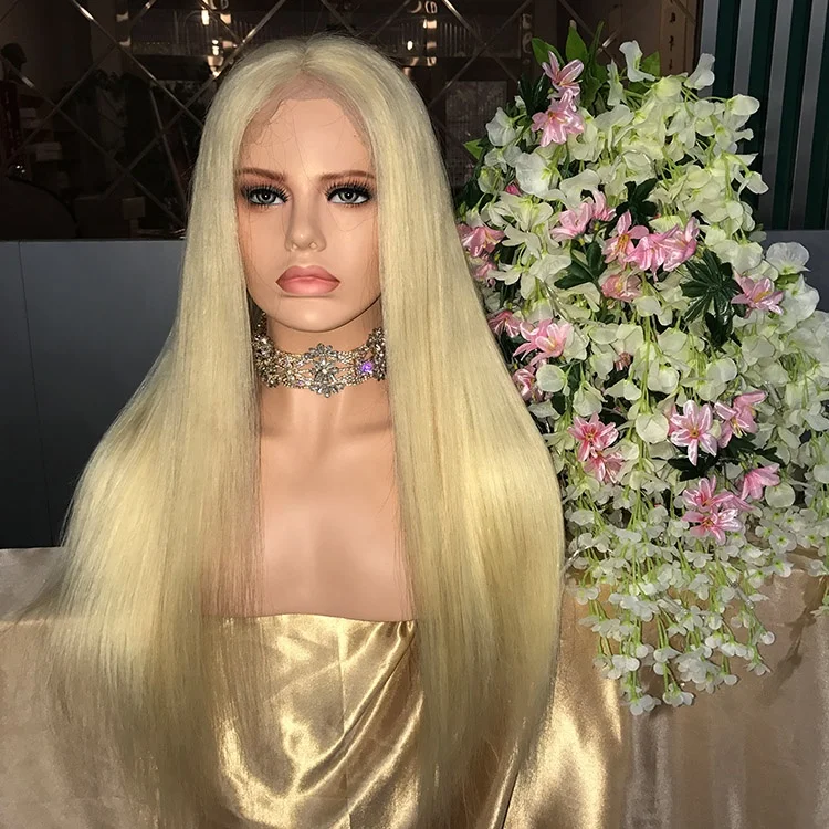 
Shy Hair Wig Straight 150% Density 613 Blonde Lace Front Wig Custom honey blonde lace front wigs 
