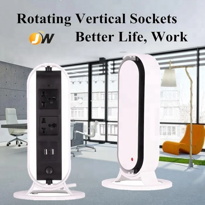 CE FCC Certified Universal Plug Power Strip 250V 10A with 2 USB Charging Port