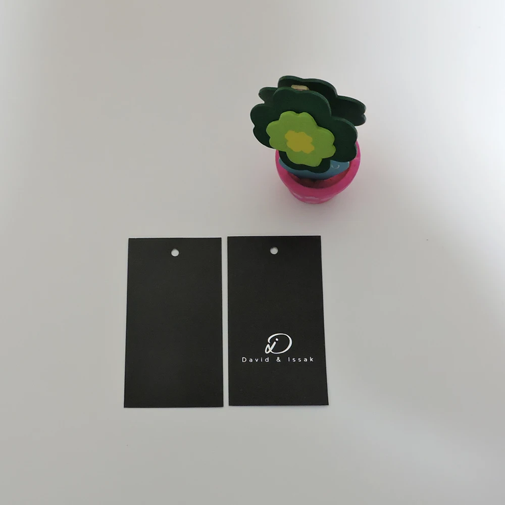 custom printed silver logo gift garment paper hang tag for cloth