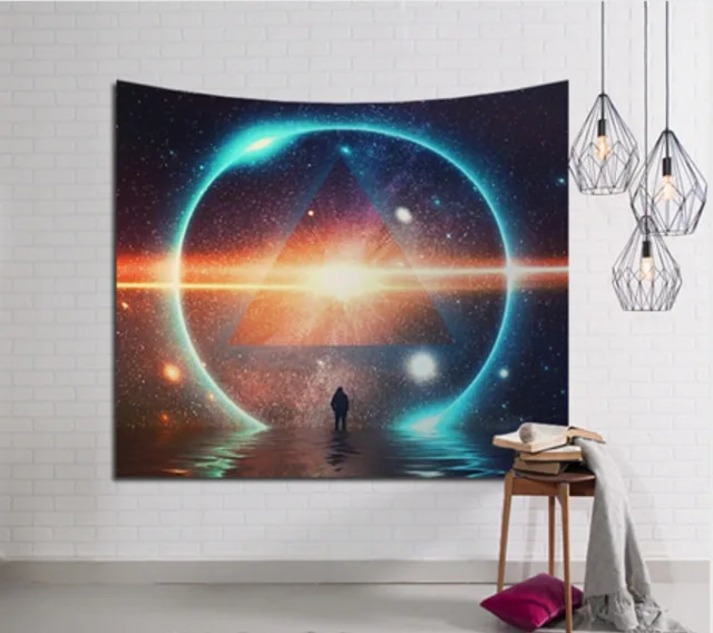 drop ship  130*150cm Galaxy Hanging Wall Tapestry Hippie Retro Yoga Beach Mat  wholesale custom Tapestries
