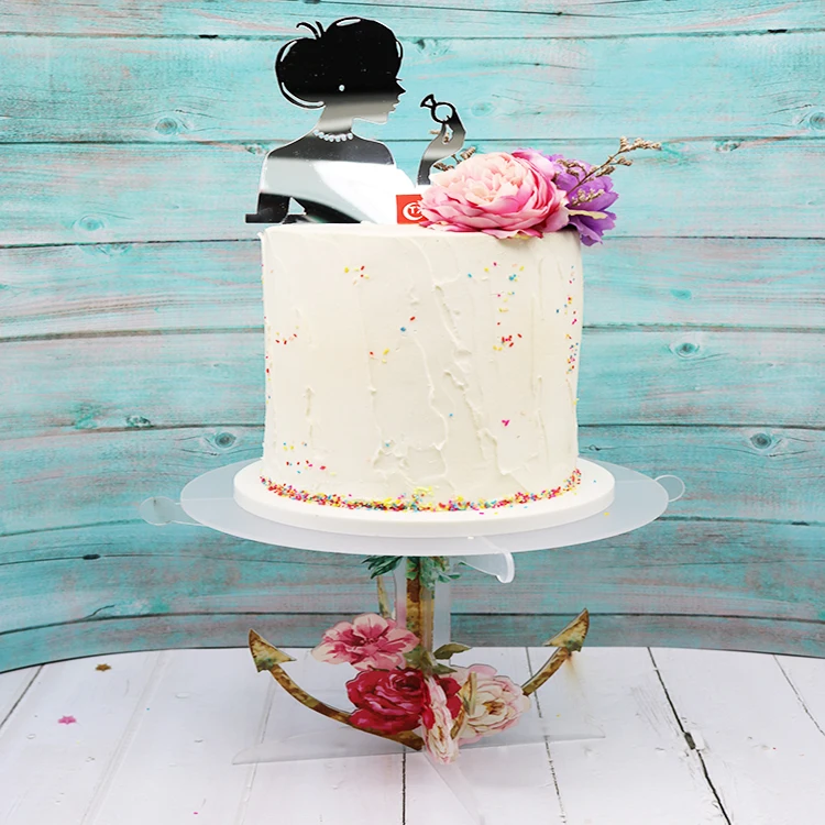 
TX Bride To Be Arabic Style Acrylic cake topper beauty holding Diamond Ring for wedding cake decoration Supplier 