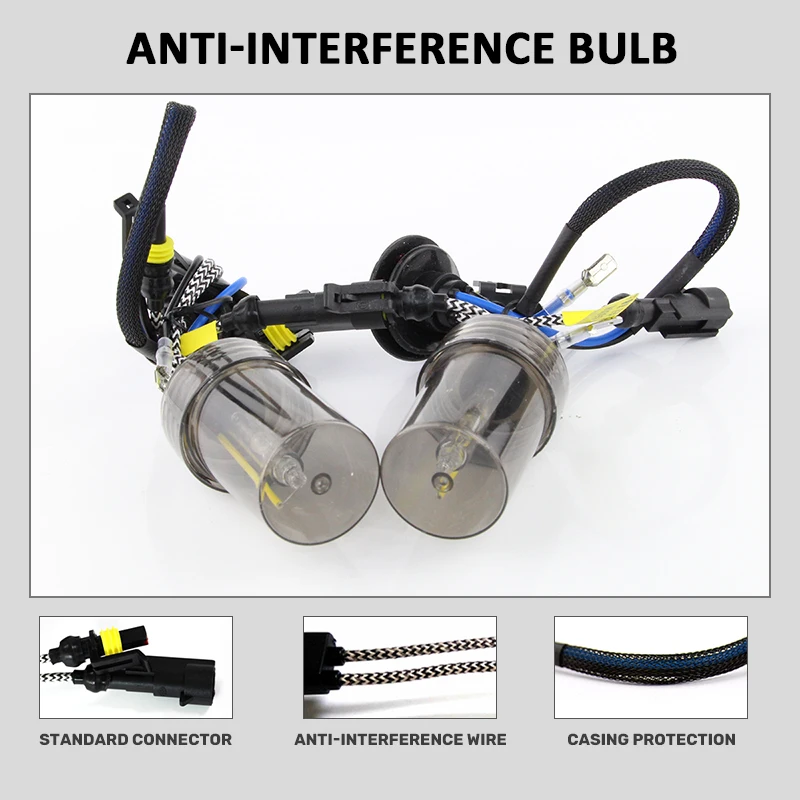 35/55W Fast bright and high lumen HID Xenon Bulb H1 H3 H7 H8/H9/H11 9005 9006 Single beam 5500K Xenon Headlamp