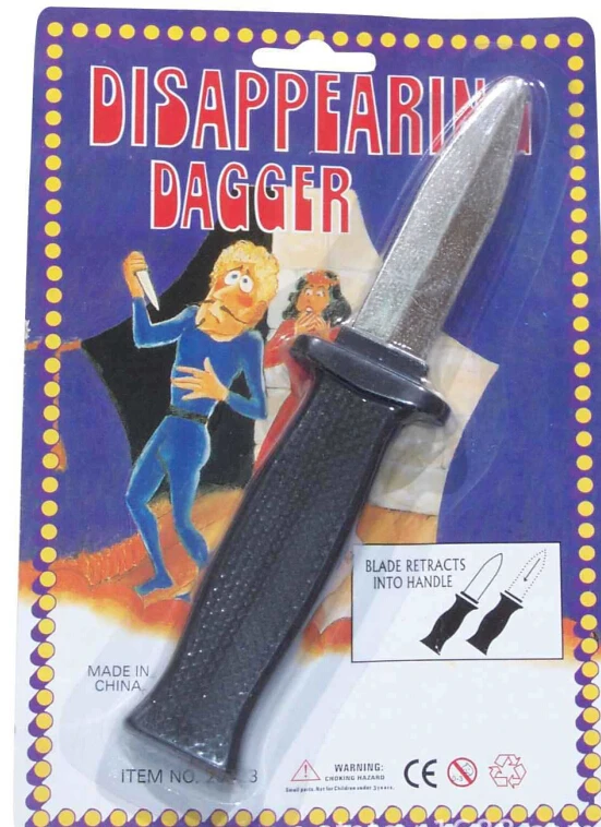Newest trick toy! Magic disappearing plastic dagger