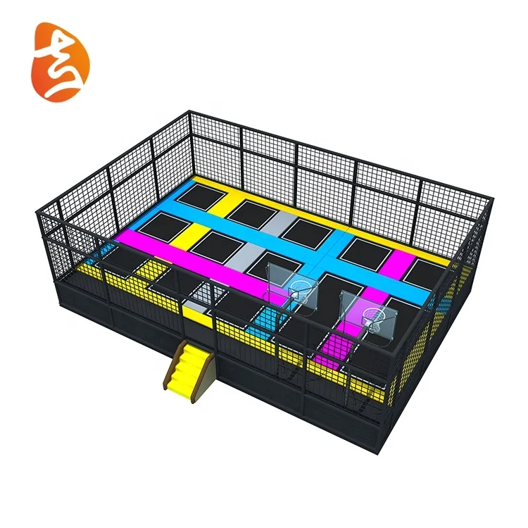Customized jumpsport fitness trampoline park indoor rectangular rectangular trampoline