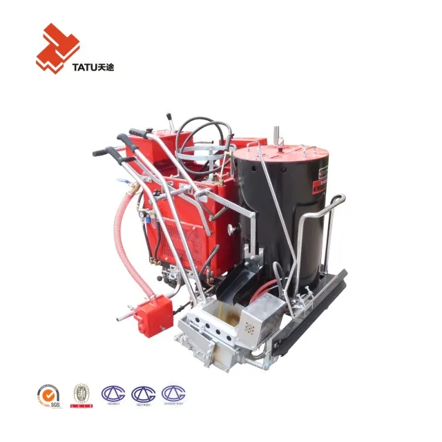 hand push thermoplastic paint applicator machine used for vibrate line