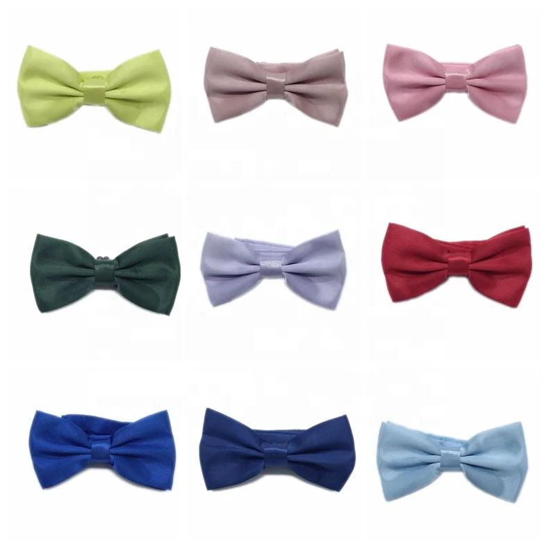 Wholesale High-quality Solid Color Bowtie Fashionable Colorful Butterfly Bow Tie