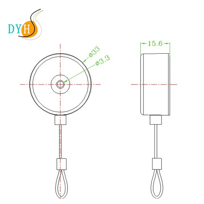 2021 New Round Shape mini Retractable Anti Theft Pullbox for jewelry display