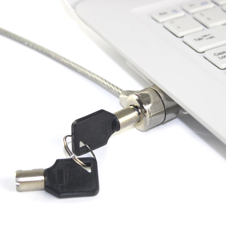 Portable Security Anti-theft Laptop Steel Cable Lock With Master Key For Retail Desktop Display