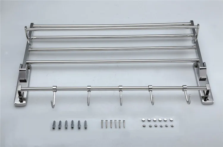
Wholesale Double Poles Wall Mounted Stainless Steel Bathroom Towel Racks,Bathroom Accessories Set Stainless Steel* 