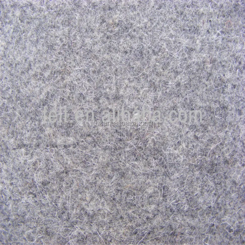 Grey needle punched polyester felt fabric