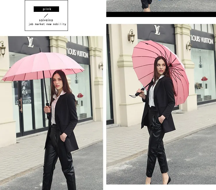 Saiveina Brand Products Best Quality Beauteous 23'16k Straight Single Color Rainbow Umbrella Wholesaler for Amazon