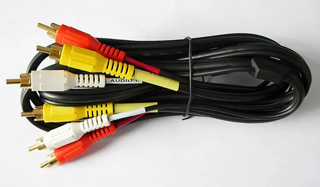 Composite RCA Cable 3 RCA Audio Video A/V RCA Cord Yellow White Red HDTV VCR LOT