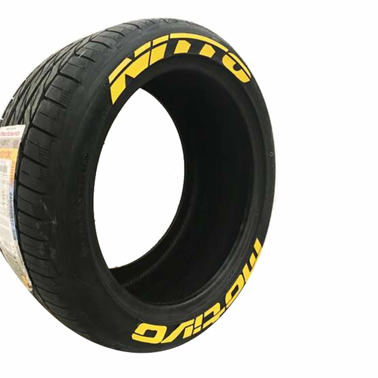 Creative NITTO brand rubber tyre sticker PVC racing car tire lettering Permanent sticker