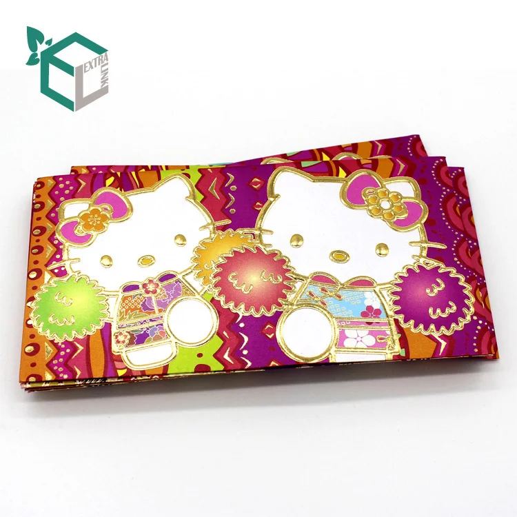 Wholesale Price Custom Cute Red Envelope Paper Printing Cash Wallet Pocket