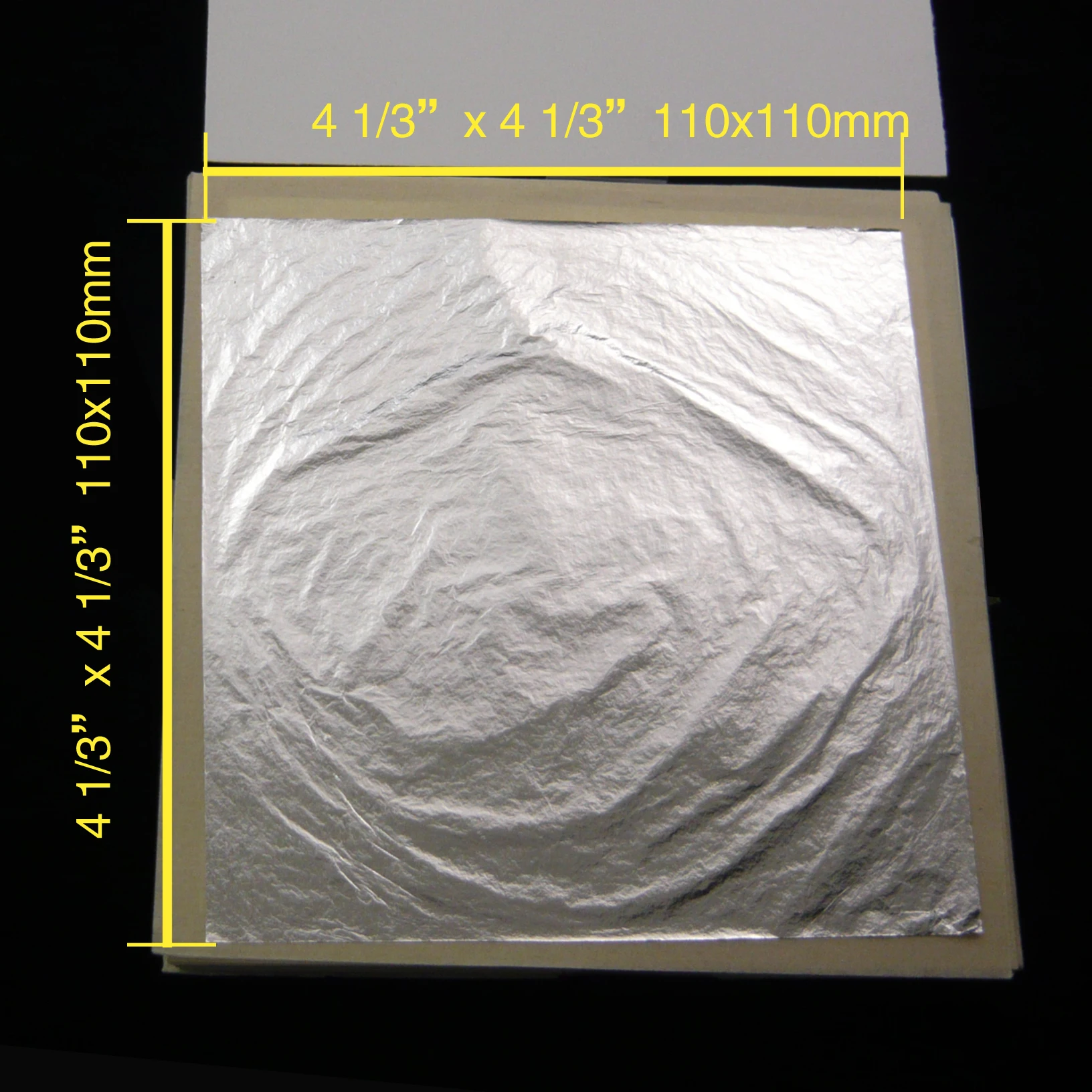 Wholesale Silver leaf 100% pure silver foil genuine gilding silver sheet 11 X 11 cm luxurious Crafts decoration