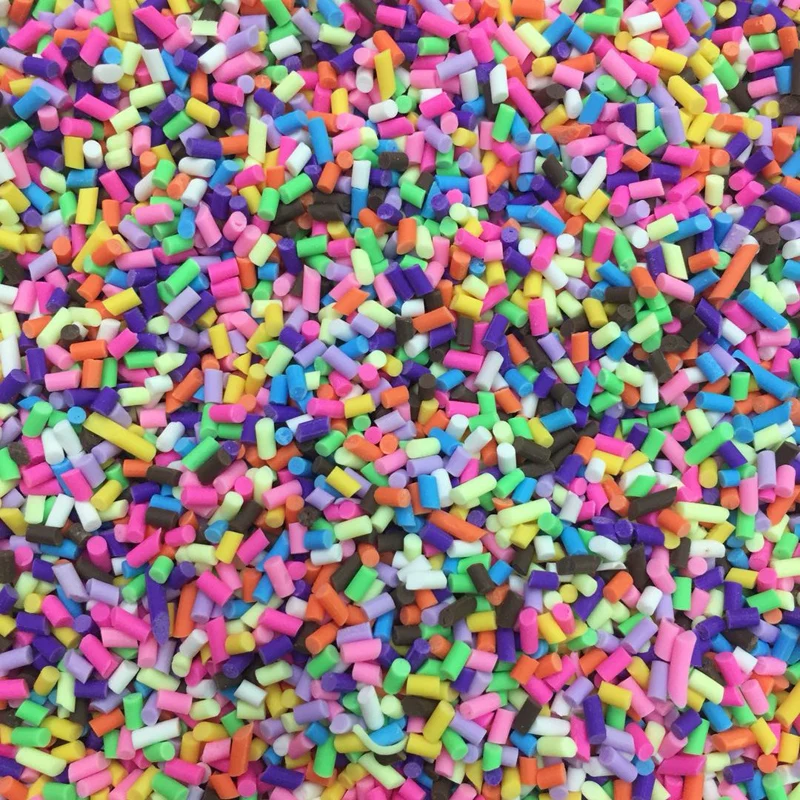 Hot Sale 1.5mm Cupcake Clay Slime Sprinkles for Ice Cream Cake Decoration