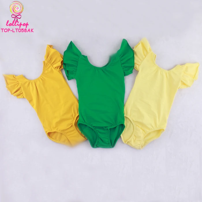 Flutter Sleeve Kids Dance Ballet Baby Clothes Baby Girls Toddler Solid Gymnastics Leotard