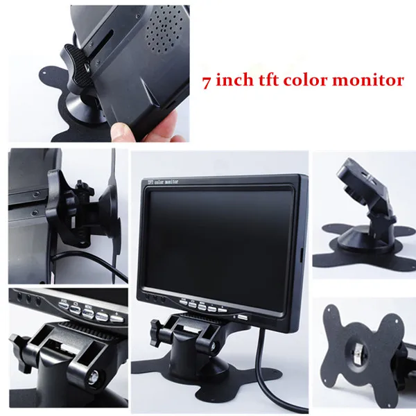 Brand screen tft 7 inch small size car monitor with VGA AV interface