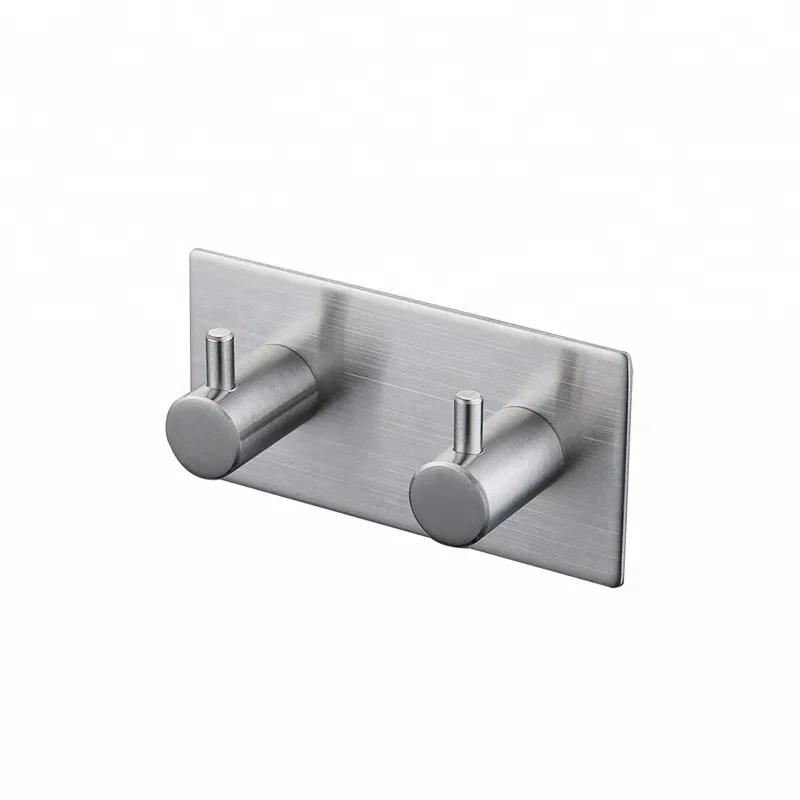 Bathroom Wall Adhesive Double Robe Hook