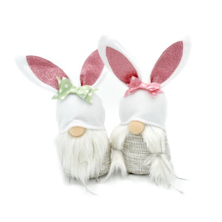 
Easter Spring Decor Rabbit Nisse Holiday Party Gifts Ornament Handmade Adorable Bunny Gnome Decoration With Long Ear  (62176385414)