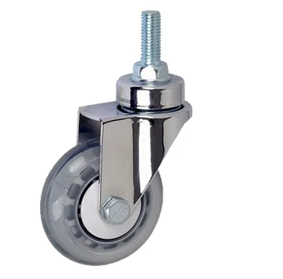 Медицинские колеса крепление стволовых тихих колесиков pu прозрачные бесшумные Колесики Тележки