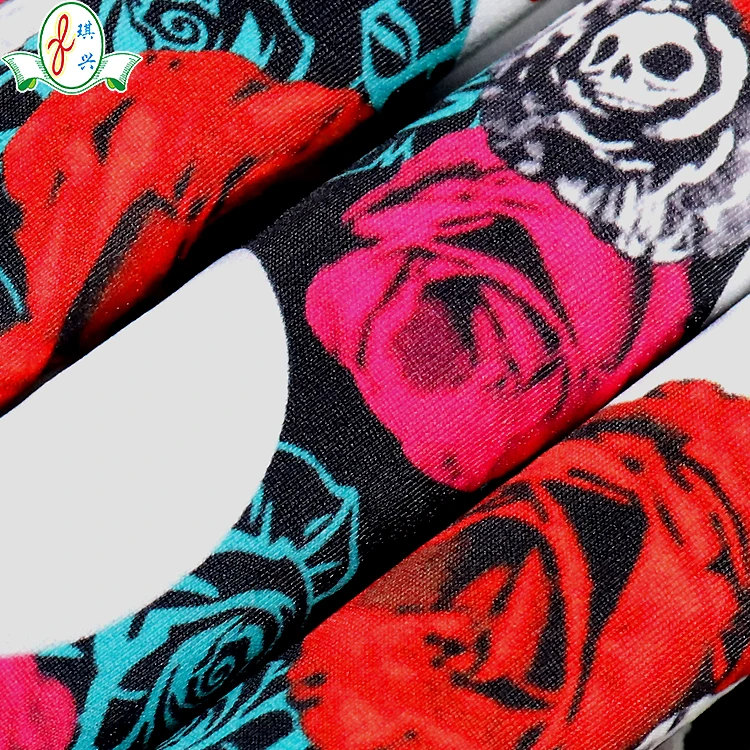 polyester 88% elastan 12% hot rose print underwear panties fabric
