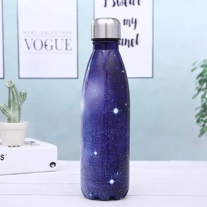 Stainless steel 304 cola shape pattern insulated outdoor water bottle,Coke double layer stainless steel insulation cup