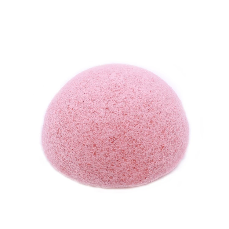 100% All Natural Hemisphere Shape Facial Konjac Sponge Large Korea Korean  Konjac Sponge with packaging