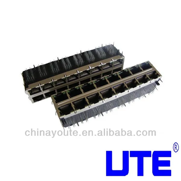 2x8 RJ45 Connector With Shielded