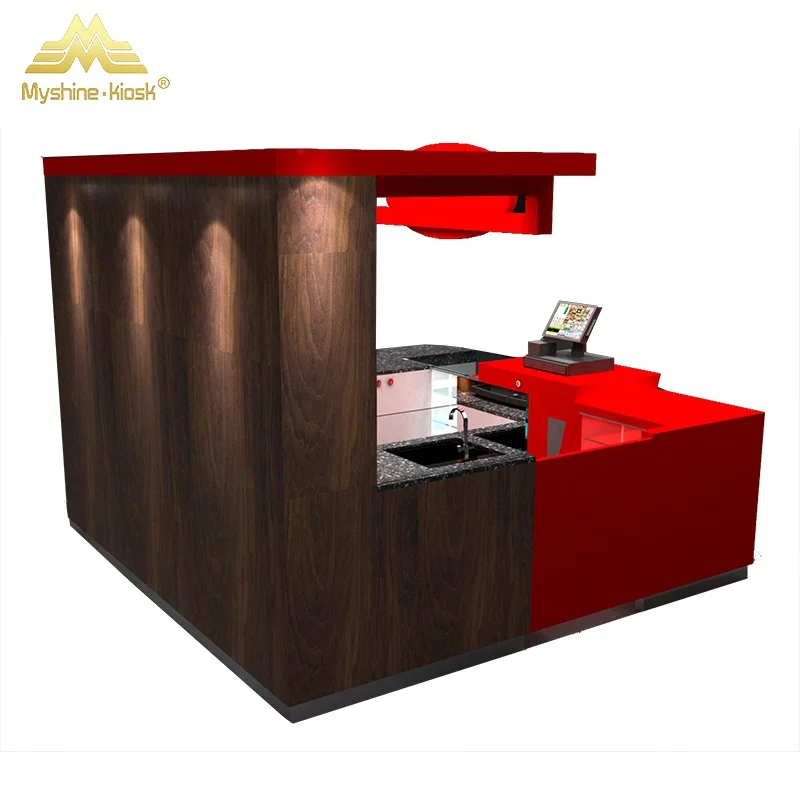 Most Attractive Retail Food Kiosk Ice Cream Shop Display Case Interior Design Gelato Kiosk