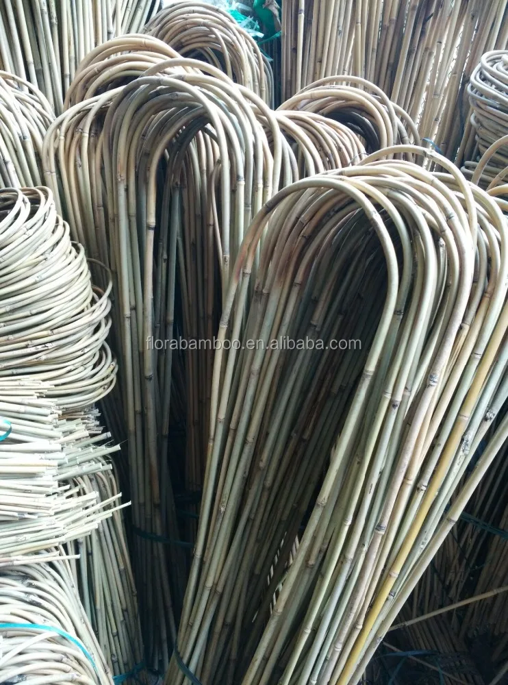 Bamboo U-Shaped Cane 150cm,Dia.14-16mm