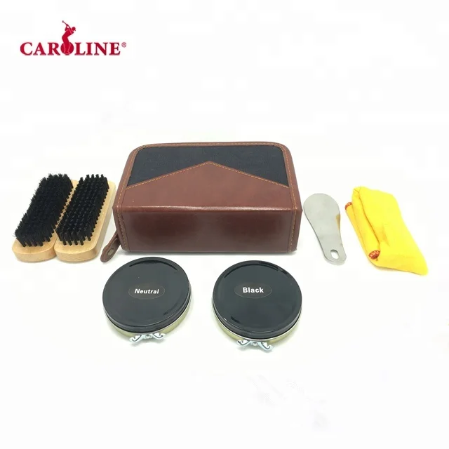 Wholesale travel accessories shoe cleaning kit shoe cleaner