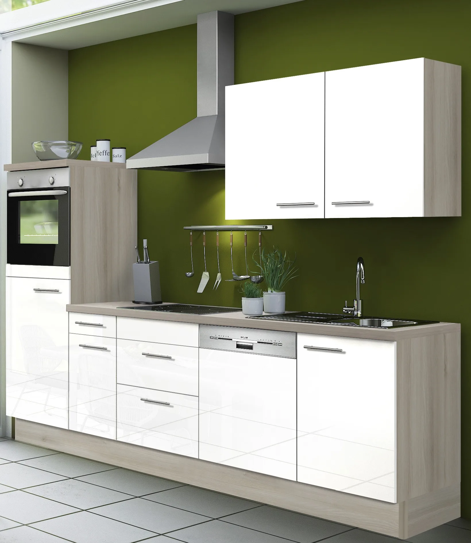 L Shapes Modular Wood Kitchen Cabinet for Small Kitchen Design