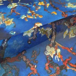 Супер сентябрьская ткань из 100 чистого шелка органзы с цифровой печатью для женской одежды