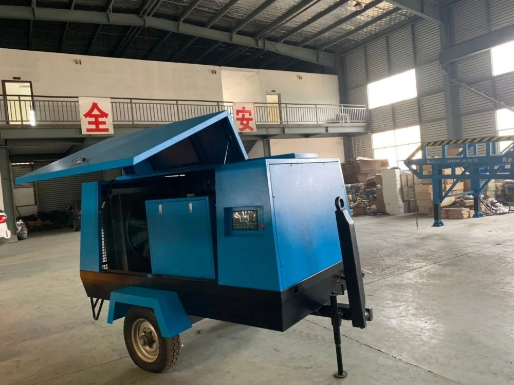 Tractor mounted electric air compressor screw type air compressor for construction machine