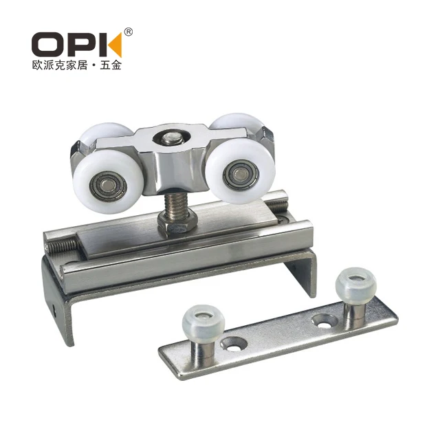 opk superior quiet curved sliding gate track and wheel for roller wardrobe