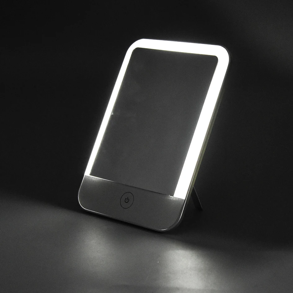 
Wetop Rechargeable Makeup Mirror With Lights Adjustable Brightness LED Vanity Mirror Natural White Light Up Mirror 