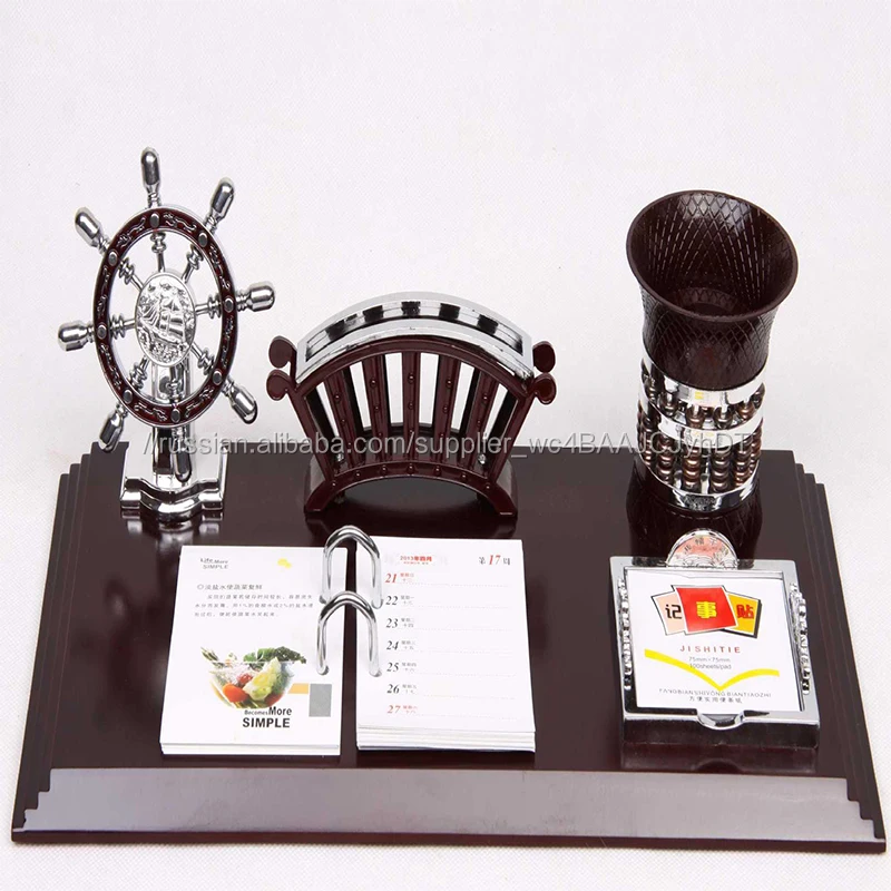 2016 пользовательские творческий подарок бизнес высокого класса офиса настольный календарь, ручка держатель
