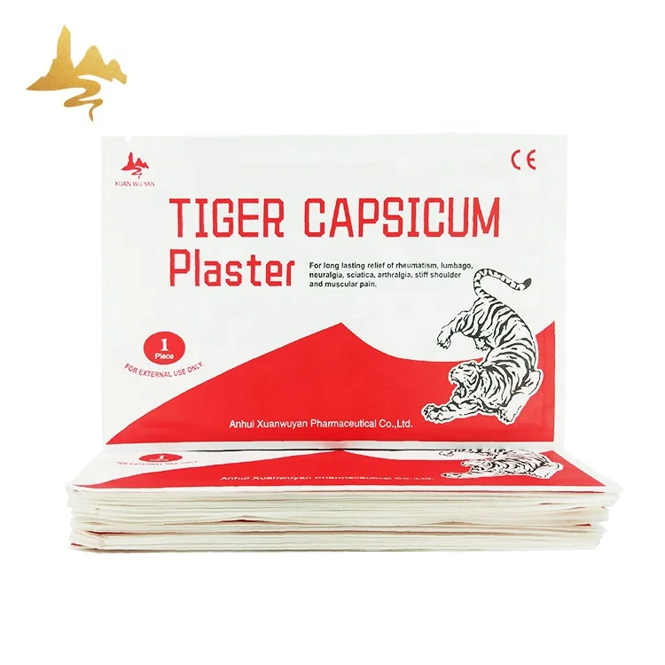 New Design Transdermal Muscle Strain Heat Capsicum Tiger Plaster For Pain Relieving