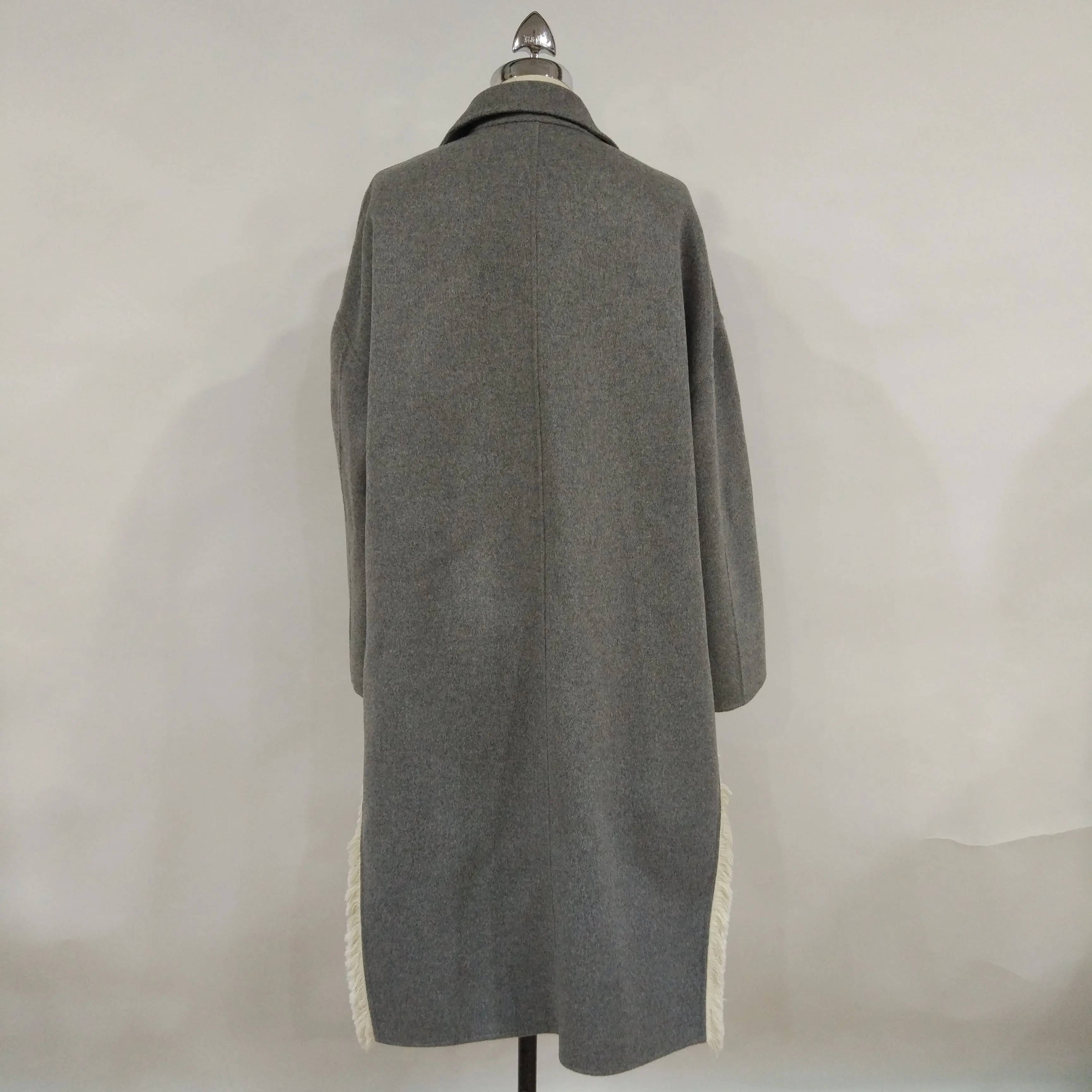 Fashion wholesale Cashmere Long Coats Woman Wear Wool Blend Coat Double-faced woolen overcoat