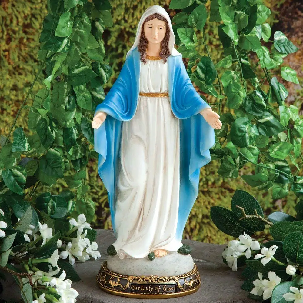 Polyresin Virgin Mary Statue Figurine Resin Crafts Sculpture garden home decoration